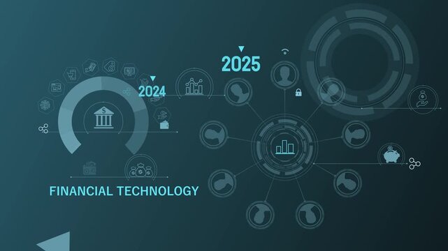 Financial Technology Dashboard Motion Graphics with AI Agents Smart Investment and Futuristic Business Analytics Interface