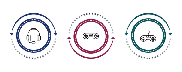 outline icons set - , editable vector for web and mobile © IconArt