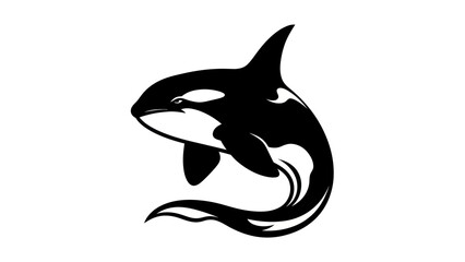 Orca illustration on white background © Imam