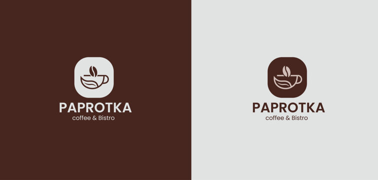 Minimalist coffee shop logo template suitable for cafes, coffee houses, espresso bars, bakeries, restaurants, and beverage brands. Clean minimalist vector design with premium branding style.