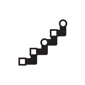 Minimalist abstract learning path silhouette with educational concept design