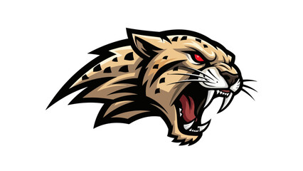 Roaring cheetah head graphic illustration © Imam