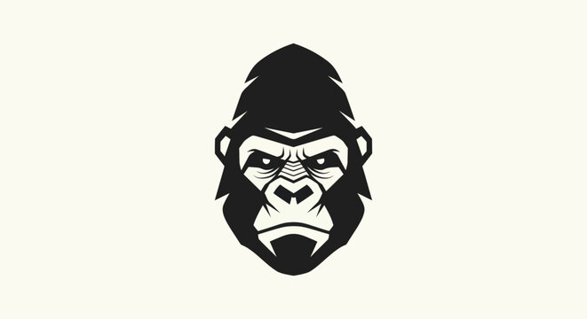 Stylized gorilla face illustration