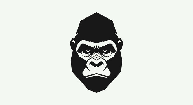 Stylized gorilla face illustration