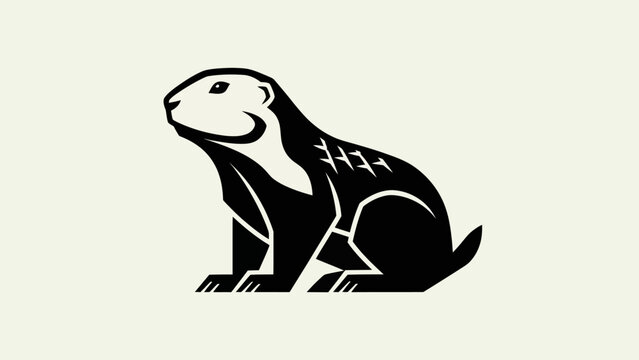 Stylized groundhog illustration