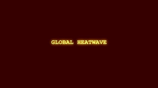 Global Heatwave Holographic Decoding Text Animation Worldwide Thermal Event Newsroom Ticker Cinematic Title Sequence Typographic Reveal Opener Environmental Shift Planetary Warming VFX Templates Asset