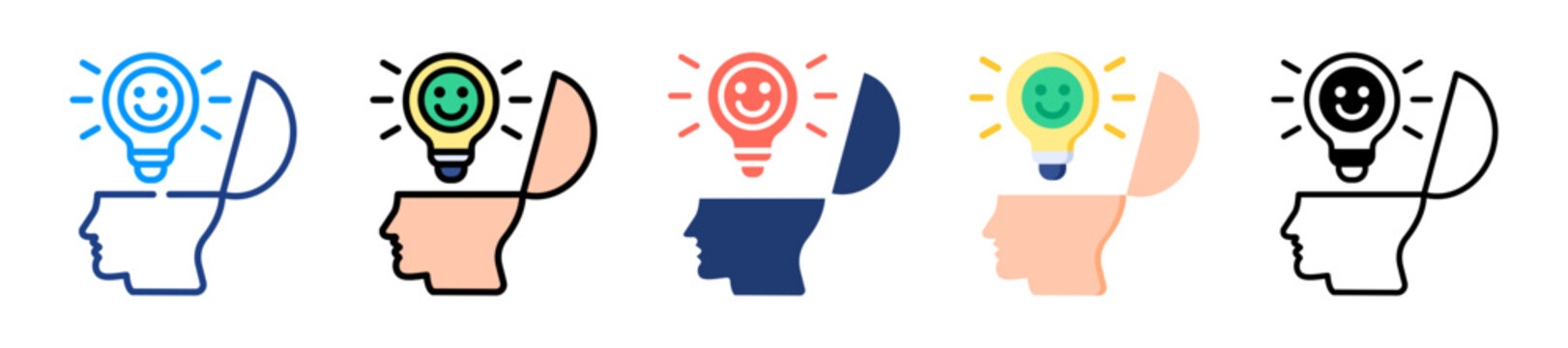 Emotional Intelligence Icon Sheet Multiple Style Collection 