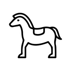 Fototapeta premium Saddled Horse Outline