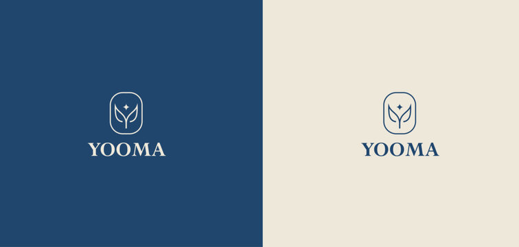 elegant cosmetic and beauty brand logo template suitable for skincare companies, makeup brands, beauty salons, spas, cosmetic products, and wellness businesses.