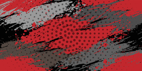 Gaming esport background striking stripes electric banner vector illustration design red black grunge brush wing comic pattern modern abstract concept livery stripes decal paint splash splatter.eps 10 © Samsul
