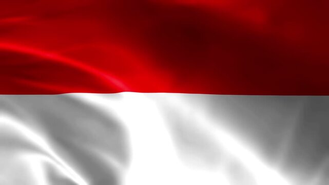 waving flag of Indonesia