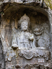 Obraz premium Buddhist Stone Carving at Feilai Peak in Hangzhou