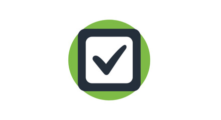 Green checkmark icon in a circle. © Shafiet