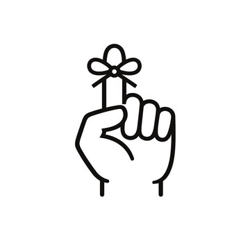 String Tied Around Finger Line Icon for Remembering Tasks