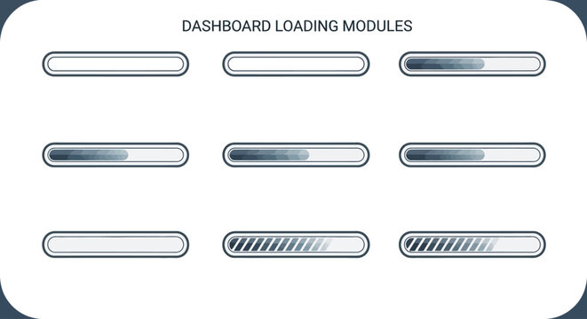 Dashboard loading modules graphic elements.