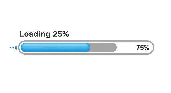 Loading progress bar interface.