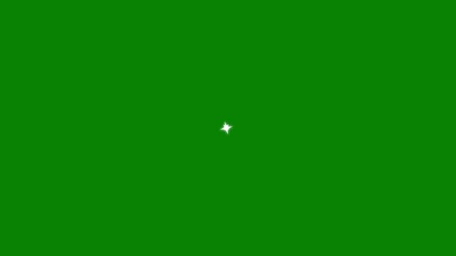 Twinkle star glitter ,night sky. Cosmic starry sky with twinkling stars star sparkle vector doodles,glowing light effect Twinkling star motion graphics with green screen background.4K