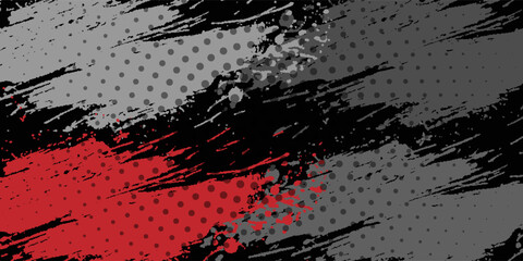 Gaming esport background striking stripes electric banner vector illustration design red black grunge brush wing comic pattern modern abstract concept livery stripes decal paint splash splatter.eps 10 © Samsul