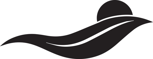 Black swan swimming in water Vector © MSTJESMIN