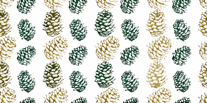 Pinecone pattern a nature inspired repeating design on white background