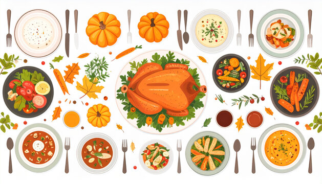 Harvest feast vector background