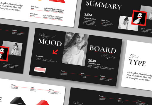 Minimal Mood Board Template Layout
