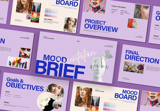 Mood And Brief Presentation Template Design Layout