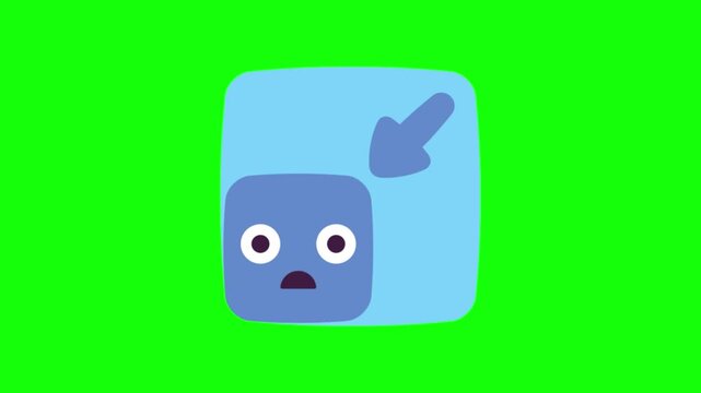 Shrink and compress icon animation with arrows for data reduction and file size optimization