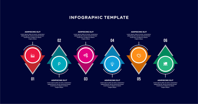 Professional infographic timeline template design
