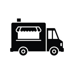 Food Truck Silhouette Vector for Street Food and Restaurant Concepts © Adventure