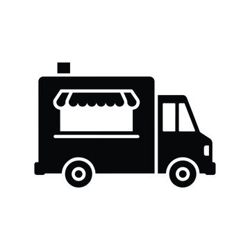 Food Truck Silhouette Vector for Street Food and Restaurant Concepts