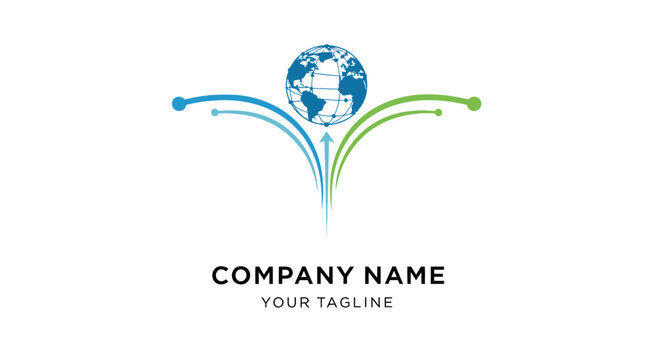 Global business logo template design.