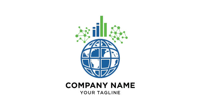 Business global logo template design.