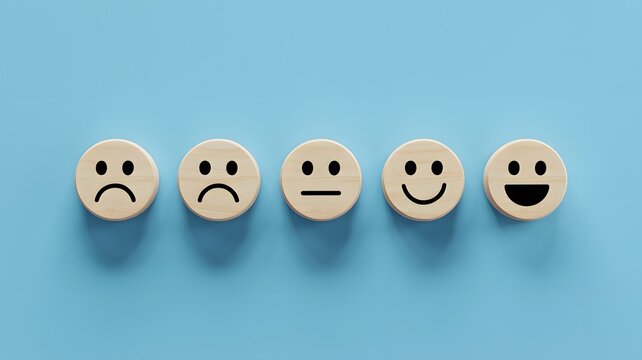 Customer Satisfaction Survey with Smiley Faces Feedback Rating Concept