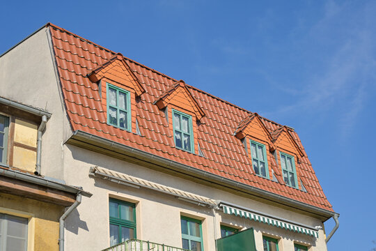 Wohnhaus, ausgebautes Dachgescho&szlig;, Buckow, Landkreis M&auml;rkisch-Oderland, Brandenburg, Deutschland
