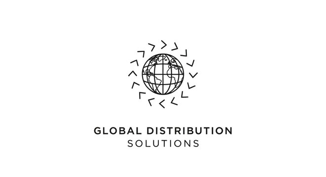 Global distribution solutions business logo design.