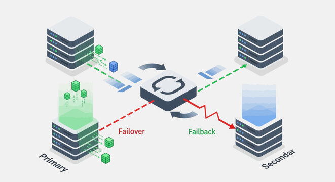 Database connection and failover system architecture.