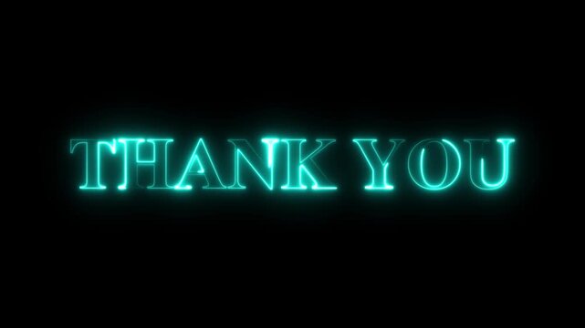 Thank you neon sign message appreciation gratitude expression dark background