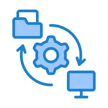 Ftp Icon - Duotone Blue Color