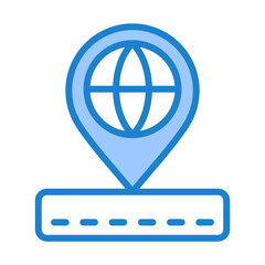 Dns Server Icon - Duotone Blue Color © anilofex