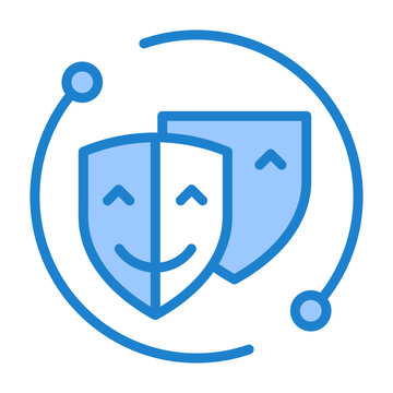 Subnet Mask Icon - Duotone Blue Color