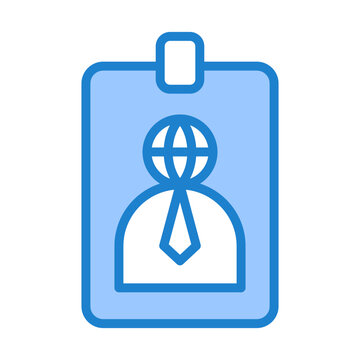 Network Id Icon - Duotone Blue Color