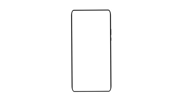 Blank Smartphone Screen - Mockup for Digital Design and App Development Showcase