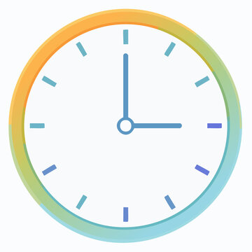 Simple Clock Face with Gradient Bezel