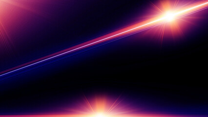 Naklejka premium Pink and blue light streaks on black background abstract.