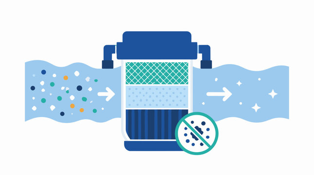 Water Filter Bottle With Cartridge And Purification Indicators.