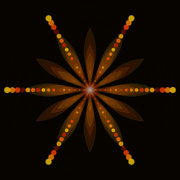 Abstract Starburst Pattern with Warm Colors