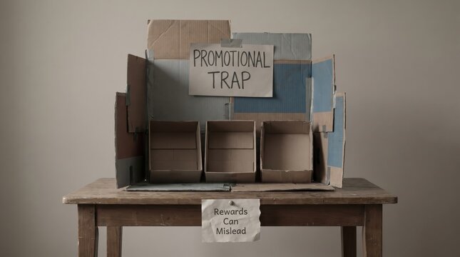 Promotional Trap Illustration for Scam Awareness