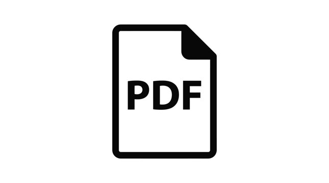 pdf document icon black and white flat style