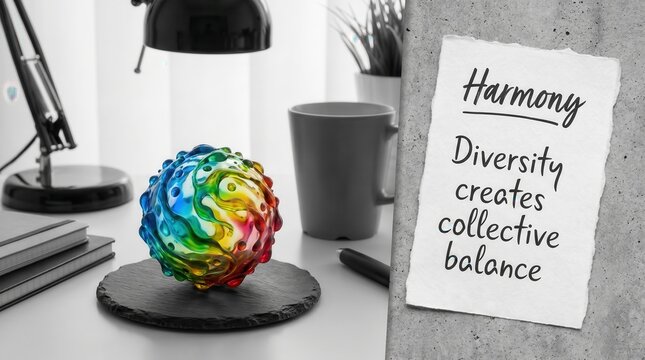 Colorful Abstract Sculpture Fosters Diversity and Inclusivity at Work